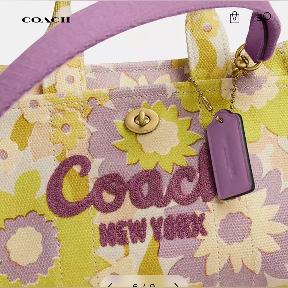 Coach Cargo Tote Bag 20 With Floral Print NWT sold out!!!!! - Picture 7 of 12